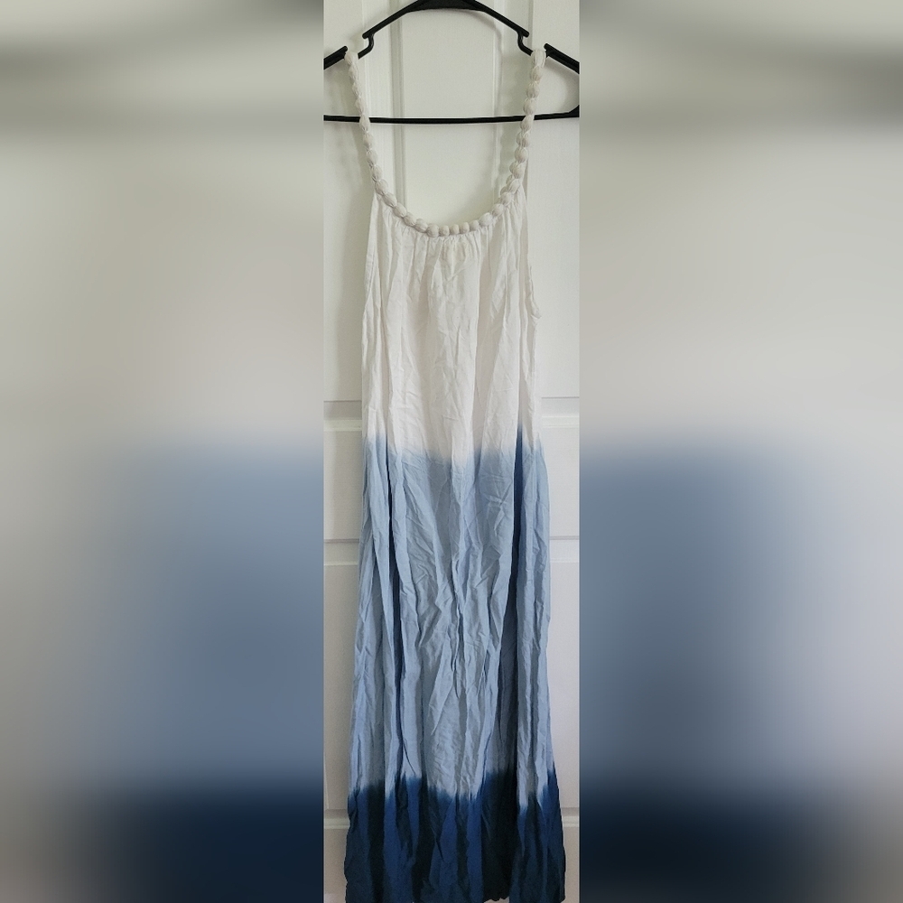 By the Sea Women's Blue Tie Dye Ombre Maxi Dress Size Small